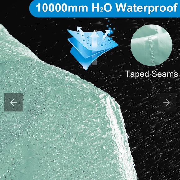 NWT 33,000ft Women's Packable Rain Jacket with 4 Pockets - Picture 9 of 10